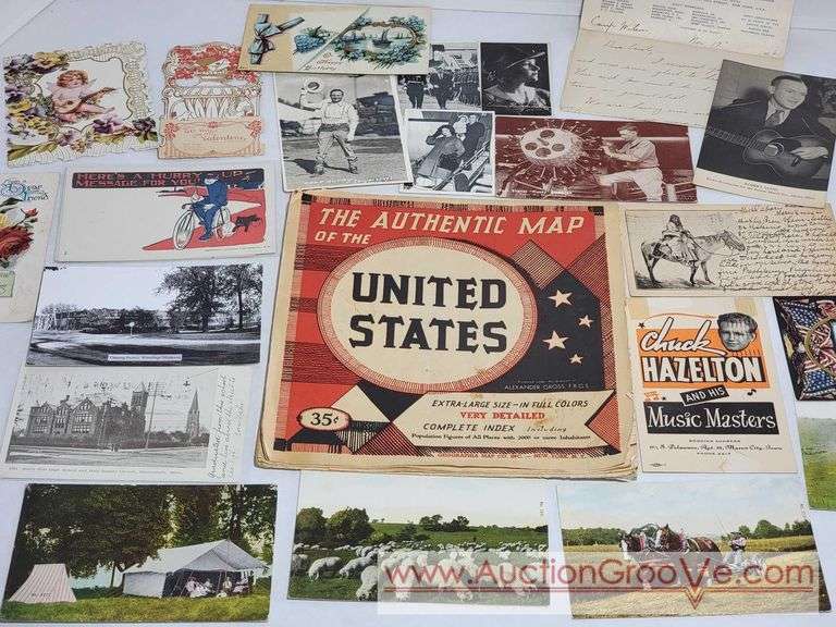 75+ Vintage and Antique Postcards and Ephemera from all over the United States. XCS