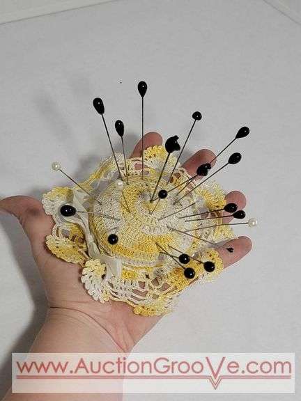 Vintage Hat Pins with Pin Cushion. XCS
