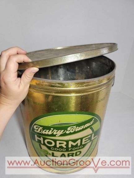 Dairy Brand Hormel Lard Kettle Rendered 50 Lb Can. 12 x 14.5. XSJ