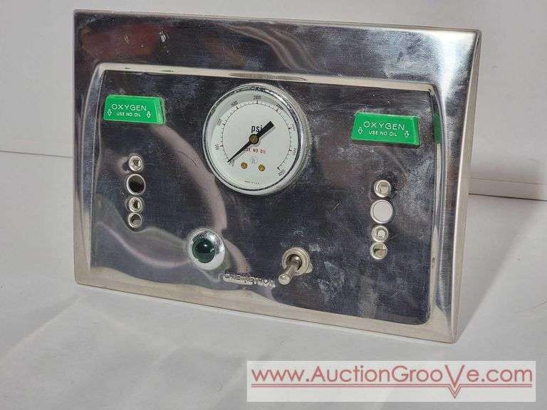 Chemetron Oxygen Manifold Panel. 9 x 6. XCS
