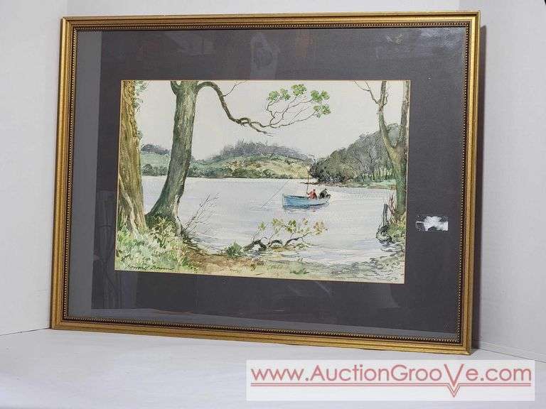 Original HOWARD BOWEN Water Color. Photos show in pen on back, "Ballyvally scene by Howard Bowen, Killaoe." (Ballyvalley is in the Electoral Division of Killaloe, in Civil Parish of Killaloe, in the B