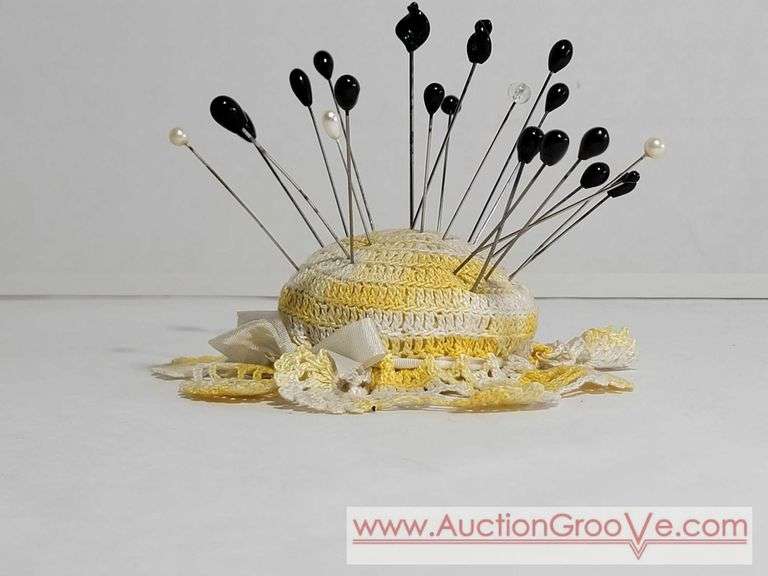 Vintage Hat Pins with Pin Cushion. XCS