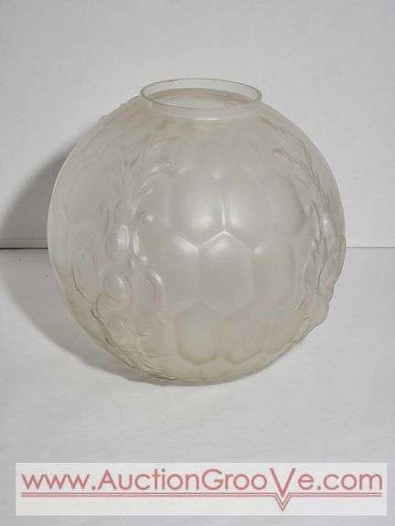 Antique 1898 Gone with the Wind Style Kerosene Lamp with Frosted Honeycomb Shade. The Shade is not Original to the lamp but they seem to work well together. Lamp is 7 x 13 without the shade. Shade is 