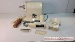Champion Juicer. In original box and appears complete as shown in photos. Runs smoothly and shows no wear. Probably not used much, if at all. Sells to the highest bid over $180.
