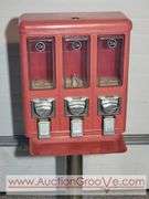Vintage Candy Machine. 16 x 12 x 43. No keys. XWD