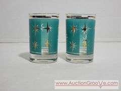 Bartlett Collins Atomic Star Drinking Glasses. XSJ