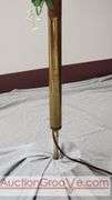 Awesome Tension Pole Floor Lamp with 3 - UFO Glass Shades and what appears to be original artificial flora. Examples found identifying manufacturer as both Majestic and LuxCraft.