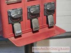 Vintage Candy Machine. 16 x 12 x 43. No keys. XWD