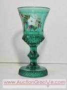 Fenton Signed Hand Painted Magnolia and Berries Footed Compote. 5 x 9.5. XAB