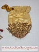 Victorian Red Sack Purse and Beaded Yellow Purse. Some damage to the yellow. XCS