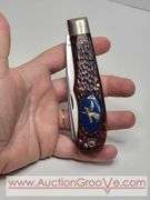 USA Camillus American WildLife Knife. Wolf Howling at the Moon. KB