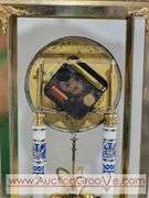 Hettich Mantel Clock. 8 x 5 x 17.5. Back glass missing. XED
