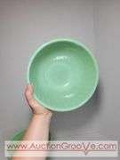 Fire King Jadite Green Nesting Bowls. 9" and 8". XCS