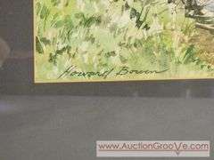 Original HOWARD BOWEN Water Color. Photos show in pen on back, "Ballyvally scene by Howard Bowen, Killaoe." (Ballyvalley is in the Electoral Division of Killaloe, in Civil Parish of Killaloe, in the B