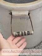 Antique 1915 Red Wing Crock #8. Missing one Handle. 14 x 16. Crack and cip on the bottom. XAB