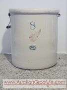 Antique 1915 Red Wing Crock #8. Missing one Handle. 14 x 16. Crack and cip on the bottom. XAB