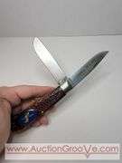 USA Camillus American WildLife Knife. Wolf Howling at the Moon. KB