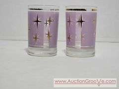 Bartlett Collins Atomic Star Drinking Glasses. XSJ