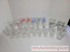 TWENTY Oktoberfest Drinking Glasses. From 1989- 2012. Plus Milwaukee brewing half gallon growler. XCS