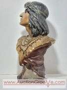 Native American Chalkware Bust. Has been repaired. 12 x 6 x 20. XLC