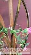 Awesome Tension Pole Floor Lamp with 3 - UFO Glass Shades and what appears to be original artificial flora. Examples found identifying manufacturer as both Majestic and LuxCraft.