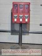 Vintage Candy Machine. 16 x 12 x 43. No keys. XWD