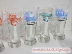 TWENTY Oktoberfest Drinking Glasses. From 1989- 2012. Plus Milwaukee brewing half gallon growler. XCS