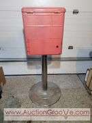 Vintage Candy Machine. 16 x 12 x 43. No keys. XWD