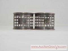Sterling Silver Napkin Rings. Total Weight 50.3g. XCS