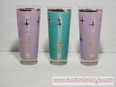 Bartlett Collins Atomic Star Drinking Glasses. XSJ