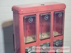 Vintage Candy Machine. 16 x 12 x 43. No keys. XWD
