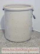 Antique 1915 Red Wing Crock #8. Missing one Handle. 14 x 16. Crack and cip on the bottom. XAB