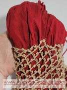 Victorian Red Sack Purse and Beaded Yellow Purse. Some damage to the yellow. XCS