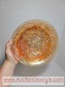 Orange Carnival Glass Luster Rose Bowl. 9 x 3. Needs to be cleaned. XSJ