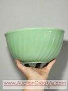 Fire King Jadite Green Nesting Bowls. 9" and 8". XCS