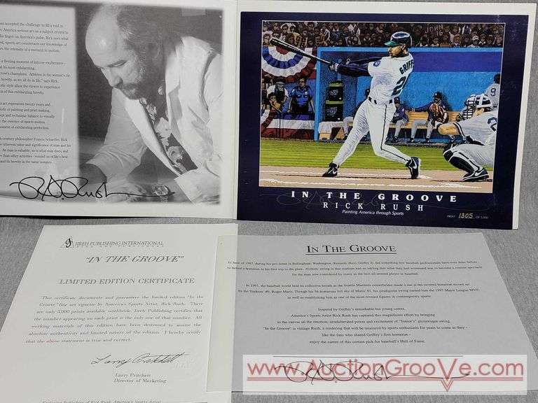 In the Groove Print by Rick Rush. Griffey. 1305 of 5000. 12 x 9. A4
