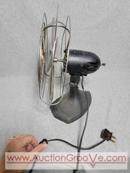 Antique Manning Bowman Metal Fan. Works! 12 x 14. B2