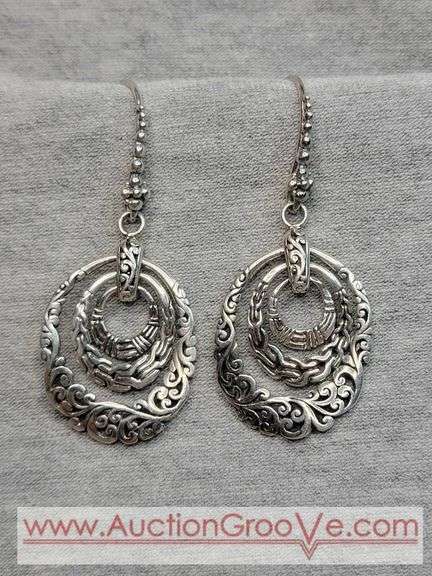 SARDA Sterling Silver Earrings. 8.5g. JB