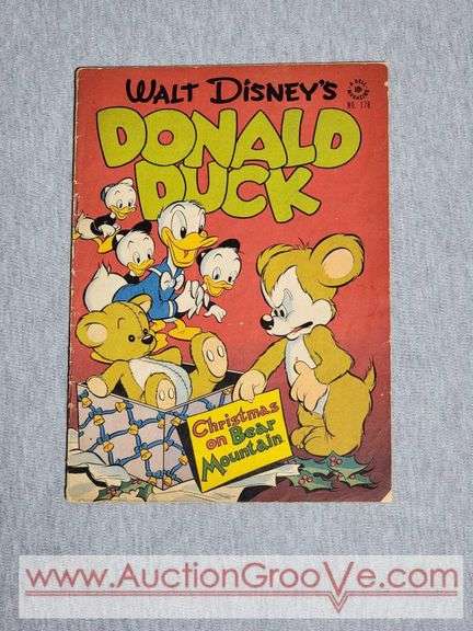 1947 Walt Disney's Donald Duck #178. Published by Dell Publishing Co. Golden Age Comic Book. 1st Appearance of Uncle Scrooge. 3.5 Very Good. staple on bottom missing and top staple is loose. CB