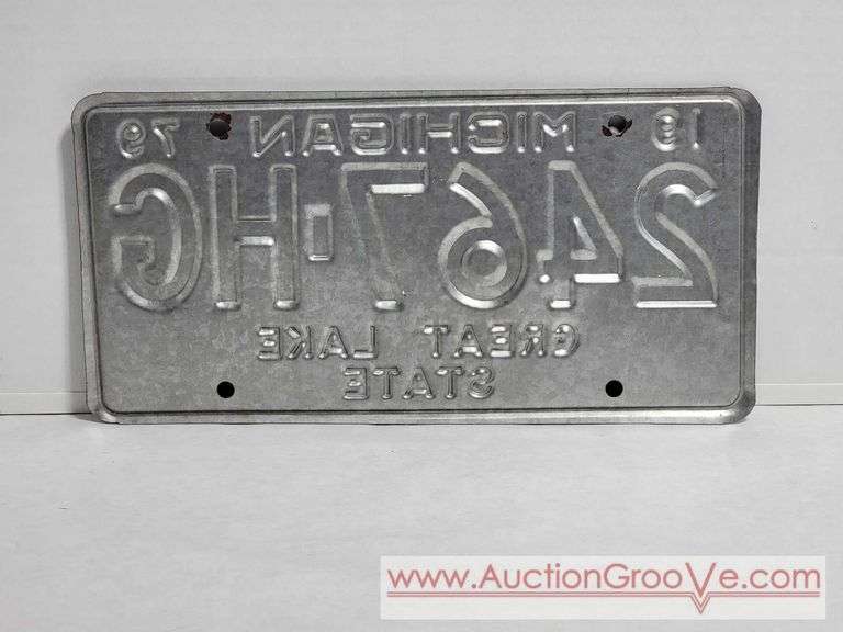 1979 Michigan License Plates. Great Lake State. A4