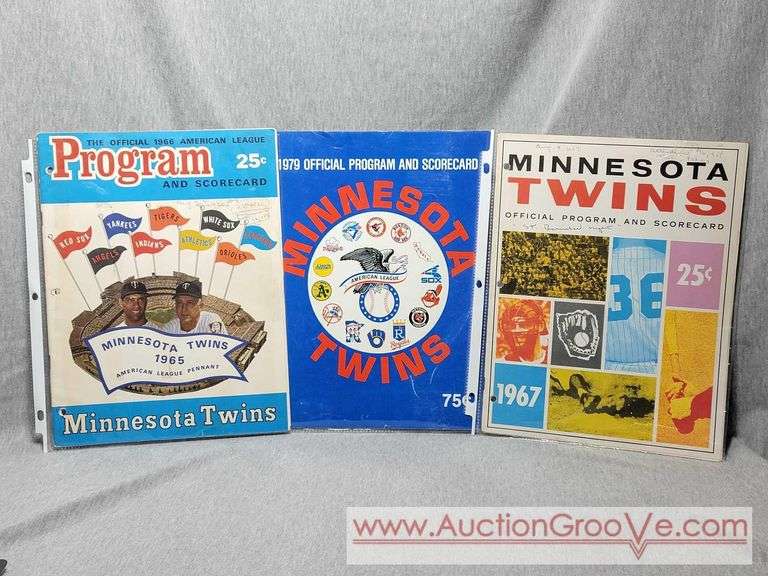 Minnesota Twins Official Programs. 1966, 67, 79, 73, 75, 74, 76 and 1972. A1
