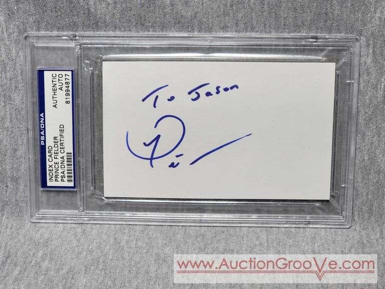 Authenticated Prince Fielder Autograph. A2