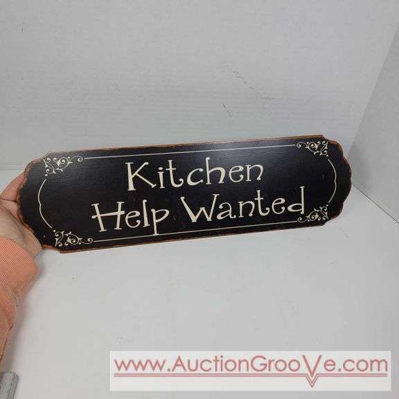 Kitchen Help Wanted. 19 x 6. Sign. T2