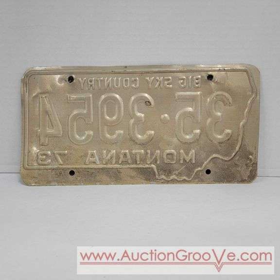 1974 Montana Big Sky License Plate. G