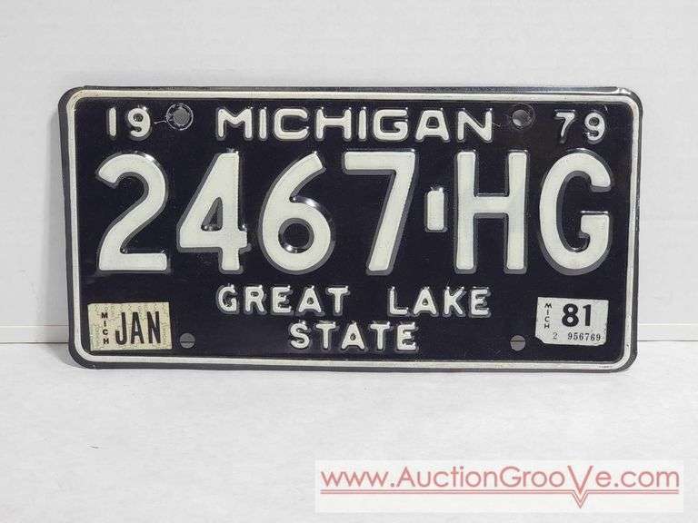 1979 Michigan License Plates. Great Lake State. A4