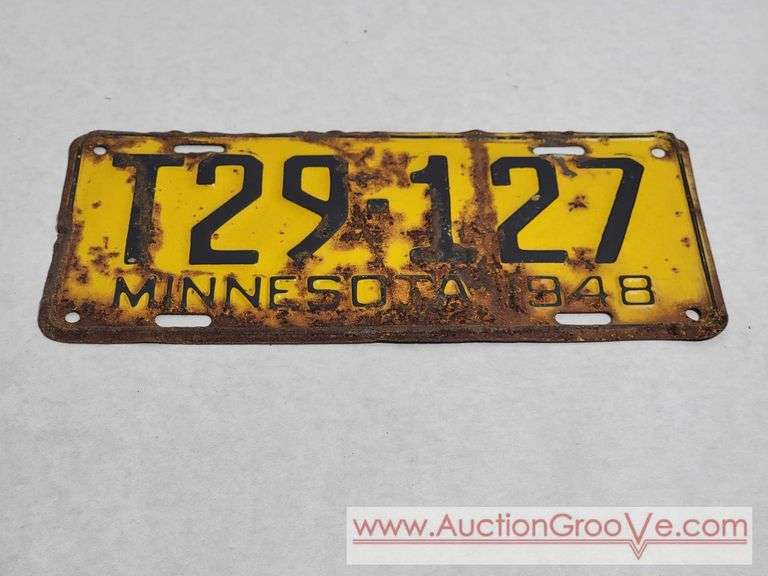 1948 Minnesota License Plate. A4