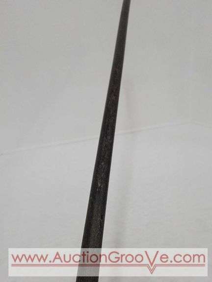 RARE Antique Pewter Top Carnival Baseball Stick/Cane W/ Rattle. 34.5". A2