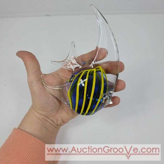 Hand-blown Glass Fish. 5 X 5. A