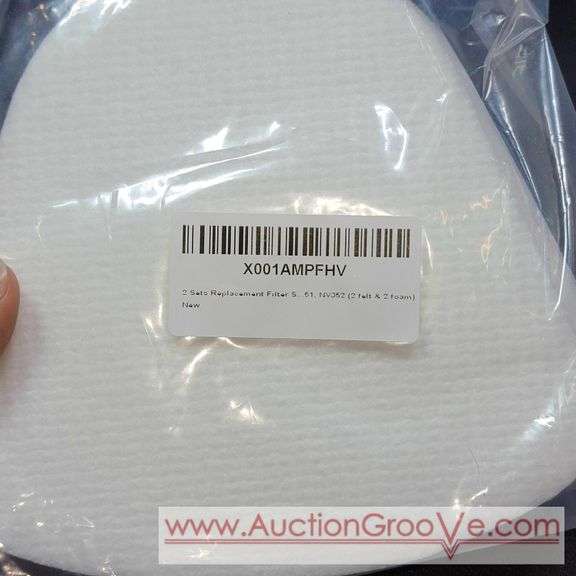 8 new unopened filters for a vacuum cleaner. 6.5 x 6.5 x 1. 2 felt and 2 foam each package. Number on package is X001AMPFHV. T4