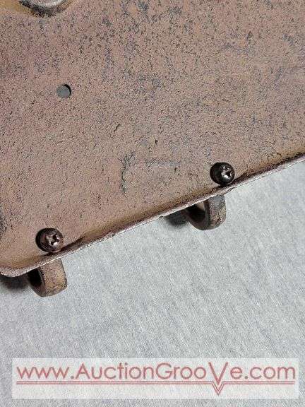 Cast Iron Coat Hanger. Haircut and Shave 25 Cents. 13 x 5. A3